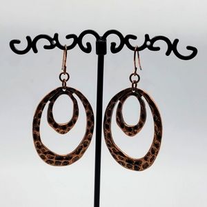 Premier Designs Copper Dented Earrings